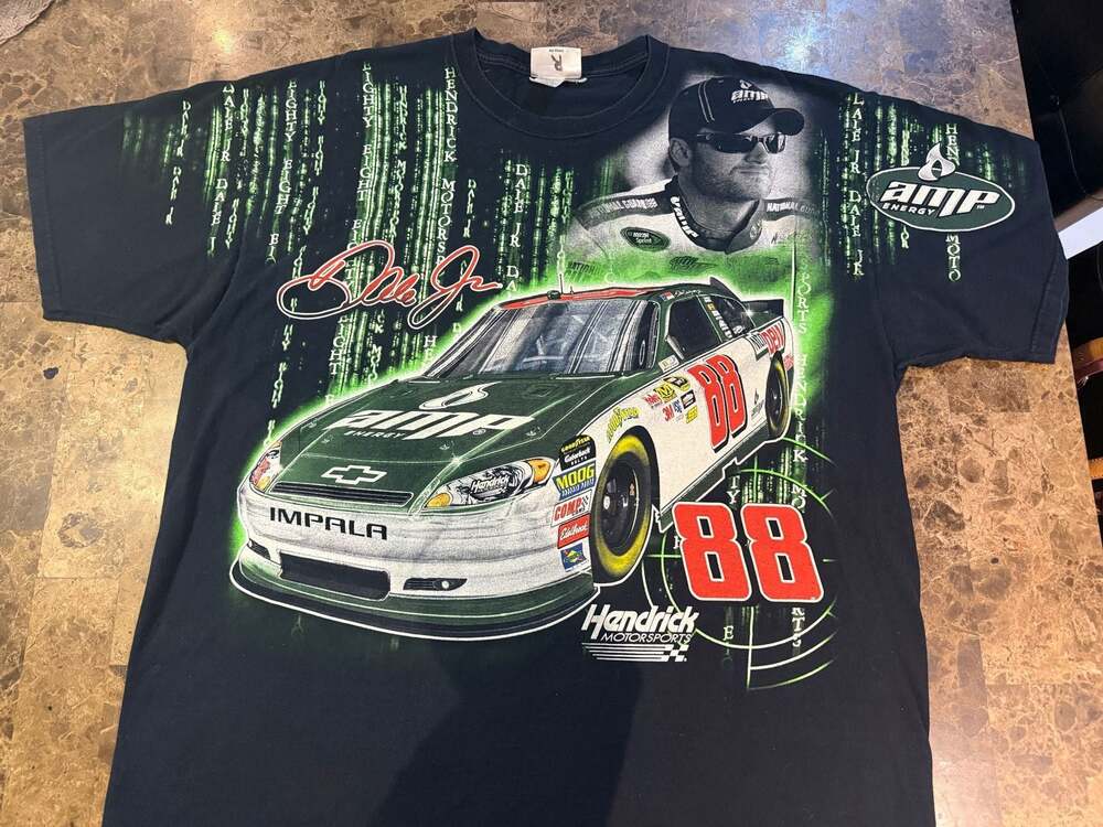 3XL Vintage Dale Earnhardt Jr. All Over Print Shirt (2011)
